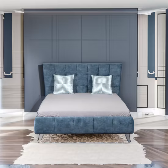 OEM de Huayang, dormitorio de madera personalizado, muebles para el hogar, cama doble moderna, fabricante de cama tamaño queen